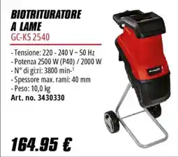 Einhell Biotrituratore a lame GC-KS 2540 offerta