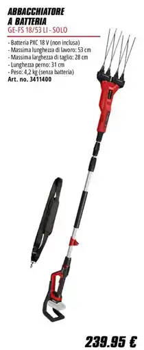 Einhell Abbacchiatore a batteria GE-FS 18/53 LI - Solo offerta