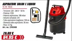 Einhell Aspiratore solidi e liquidi TC-VC 1820 offerta