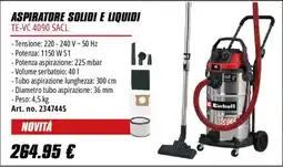 Einhell Aspiratore solidi e liquidi Einhell offerta