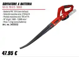 Einhell Soffiatore a batteria GC-CL 18 LI E - Solo offerta