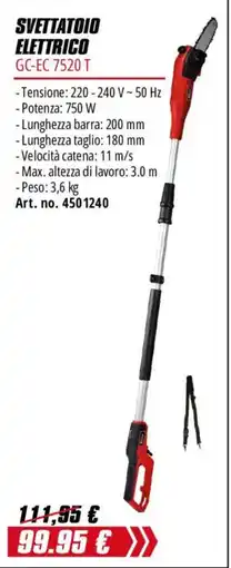 Einhell Svettatoio elettrico GC-EC 7520 T offerta