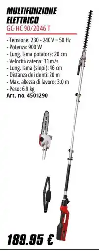 Einhell Multifunzione elettrico GC-HC 90/2046 T offerta
