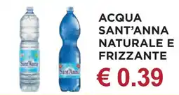 Peroni Supermercati Acqua Sant'Anna naturale e frizzante offerta