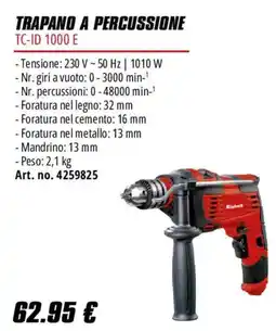 Einhell Trapano a percussione TC-ID 1000 E Einhell offerta