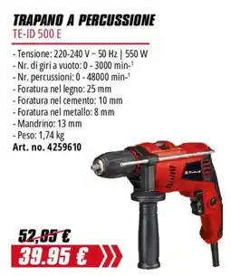 Einhell Trapano a percussione TE-ID 500 E offerta