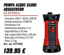 Einhell Pompa acque scure Aquasensor offerta
