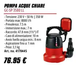 Einhell Pompa acque chiare GC-SP 3580 LL offerta