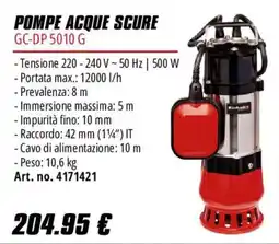 Einhell Pompe acque scure GC-DP 5010 G offerta