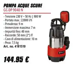 Einhell Pompa acque scure GC-DP 9040 N offerta
