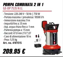 Einhell Pompa combinata 2 in 1 Einhell offerta