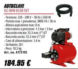 Einhell Autoclave GC-WW 6538 Set offerta