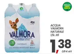 Eurospar Acqua minerale naturale di sorgente alpina Valmora offerta