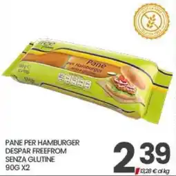 Eurospar Pane per hamburger Despar Freefrom senza glutine offerta
