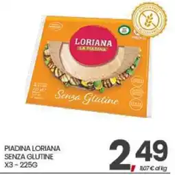 Eurospar Piadina Loriana senza glutine offerta
