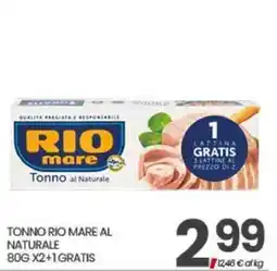 Eurospar Tonno Rio Mare al Naturale offerta