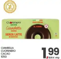 Eurospar Ciambella Cuorenero Cacao offerta