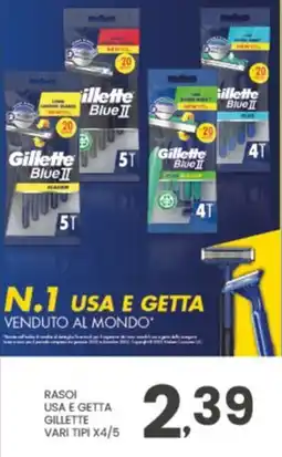 Despar Rasoi usa e getta Gillette offerta