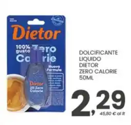 Despar Dolcificante liquido Dietor Zero Calorie offerta