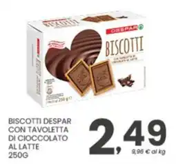 Despar Biscotti Despar con tavolletta di cioccolato al latte offerta
