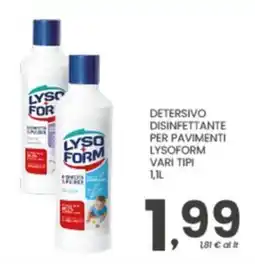 Despar Detersivo disinfettante per pavimenti Lysoform offerta