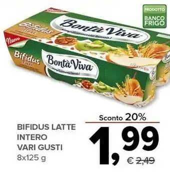 Todis Bontà viva bifidus latte intero offerta