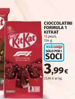 Coop CIOCCOLATINI FORMULA 1 KITKAT offerta