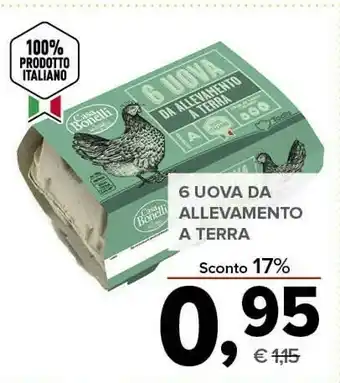 Todis 6 uova da allevahento a terra offerta