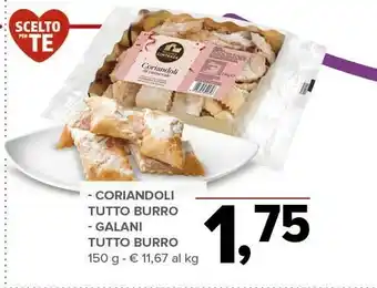 Todis Coriandoli tutto burro / galani tutto burro offerta