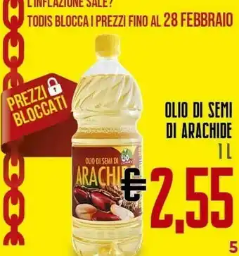 Todis Olio di semi di arachide offerta