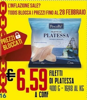 Todis Filetti di platessa 400 g offerta