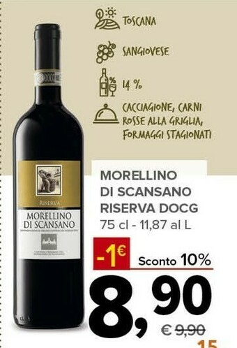 Todis Morellino di scansano riserva docg offerta