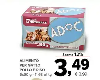 Todis Adoc alimento per gatto pollo e riso offerta