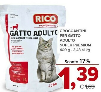 Todis Rico croccantini per gatto adulto super premium offerta