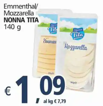 Alter Discount Emmenthal /Mozzarella Monna Tita 140 g offerta