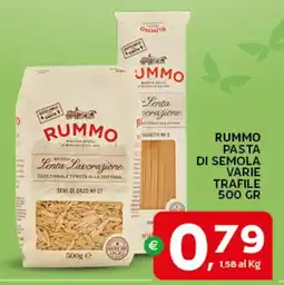 Extra Supermercati Rummo pasta di semola varie trafile offerta
