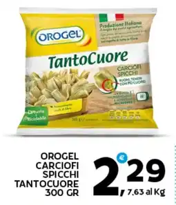 Extra Supermercati Orogel carciofi spicchi tanto cuore offerta