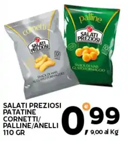 Extra Supermercati Salati preziosi patatine cornetti/palline/anelli offerta