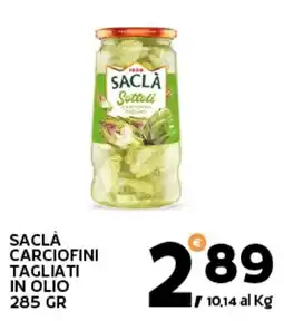 Extra Supermercati Saclà carciofini tagliati in olio offerta