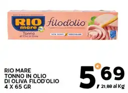 Extra Supermercati Rio mare tonno in olio di oliva filod'olio offerta