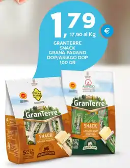 Extra Supermercati GranTerre Snack Grana Padano DOP/Asiago DOP offerta