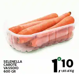Extra Supermercati Selenella carote vassoio offerta