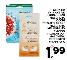 Extra Supermercati Garnier Skin Active maschera occhi offerta