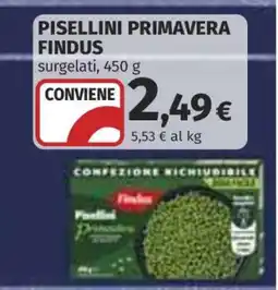 Coop Pisellini Primavera Findus offerta