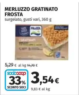 Coop MERLUZZO GRATINATO FROSTA offerta