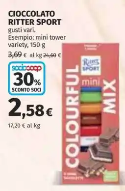 Coop Cioccolato Ritter Sport offerta