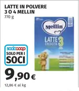 Coop LATTE IN POLVERE 3 O 4 MELLIN offerta