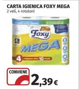 Coop Carta Igienica Foxy Mega offerta