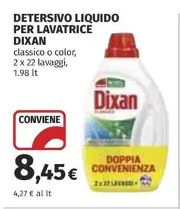 Coop Detersivo Liquido per Lavatrice Dixan offerta