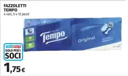 Coop FAZZOLETTI TEMPO offerta